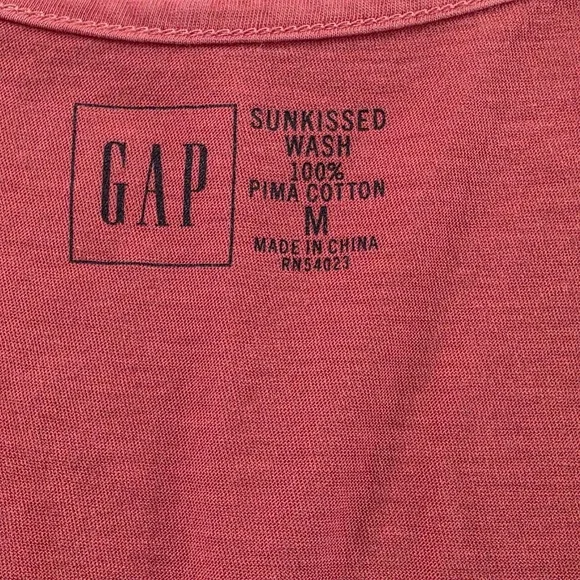 Gap Midi Dress Sunkissed Wash Tiered Pima Cotton Sleeveless M Pink Boho Summer - Picture 3 of 6